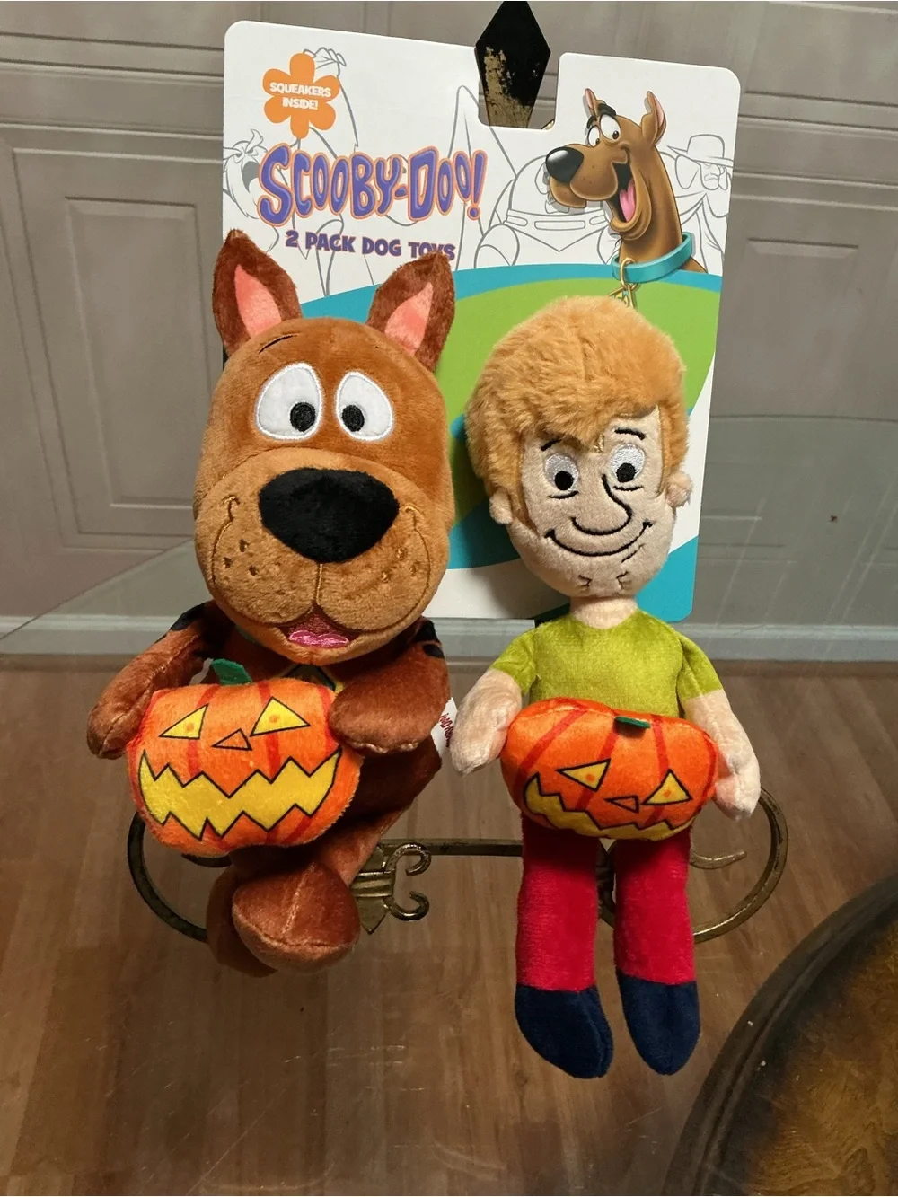 Brand New Set Of 2 Scooby Doo 10”& Shaggy 11”Halloween  With Clinker & Squeaker